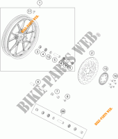 RUOTA ANTERIORE per KTM RC 390 WHITE ABS 2016