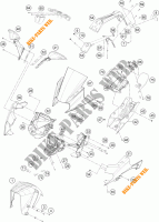 PLASTICHE per KTM RC 390 WHITE ABS 2015