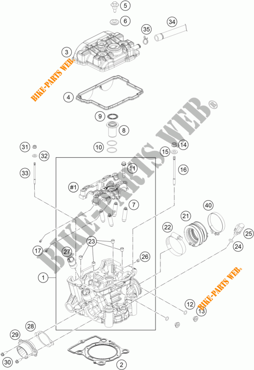 TESTA CILINDRO per KTM 250 EXC-F FACTORY EDITION 2015