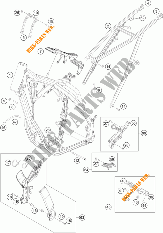 TELAIO per KTM 250 EXC-F 2016