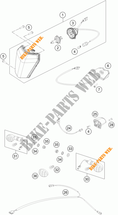 FARO / FANALE per KTM 250 EXC-F 2016