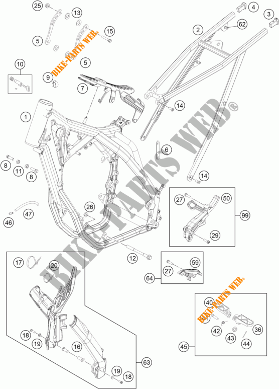 TELAIO per KTM 250 EXC-F 2016