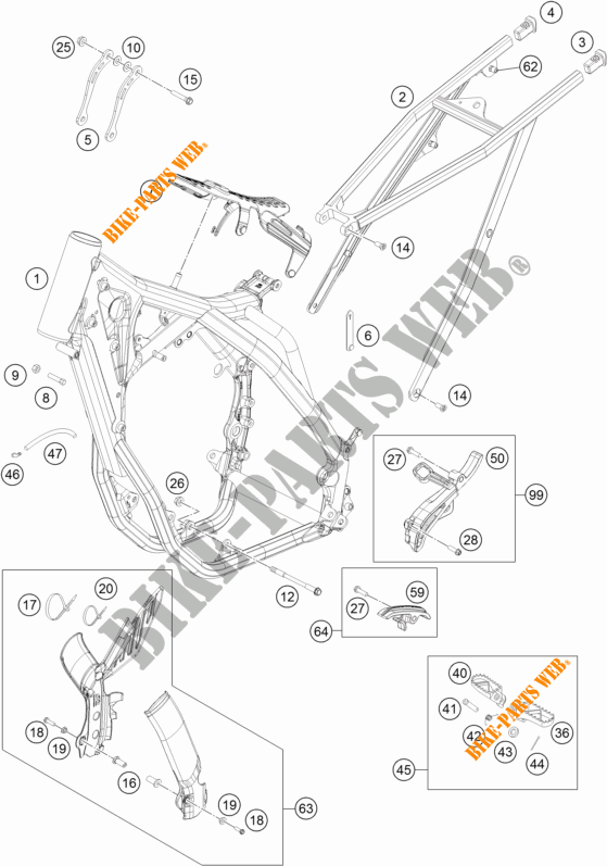 TELAIO per KTM 250 EXC-F 2015