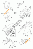 PLASTICHE per KTM 125 EXC SIX-DAYS 2003