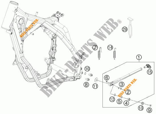 CAVALLETTO LATERALE / CENTRALE per KTM 125 EXC SIX-DAYS 2016