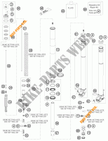 FORCELLA ANTERIORE (COMPONENTI) per KTM 125 EXC SIX-DAYS 2012