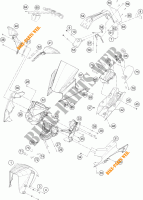 PLASTICHE per KTM RC 250 WHITE ABS 2015