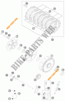 KTM KIT FRIZIONE CLUTCH KIT ORIGINALE  125 EXC SX  DAL 2006 AL 2015 50332011110 