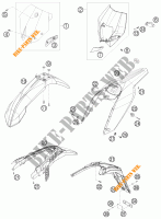 PLASTICHE per KTM 125 EXC 2011