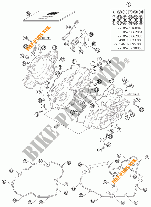 CARTER MOTORE per KTM 450 EXC RACING SIX DAYS 2004