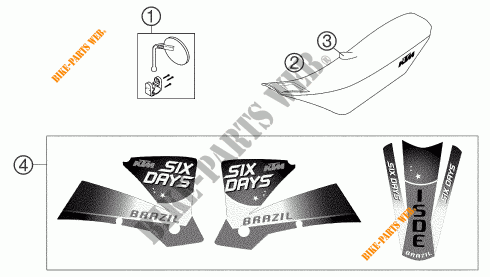 NUOVE PARTI per KTM 450 EXC RACING SIX DAYS 2004