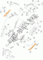 PLASTICHE per KTM RC 200 WHITE NON ABS 2016