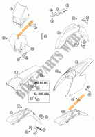 PLASTICHE per KTM 400 EXC RACING SIX DAYS 2003