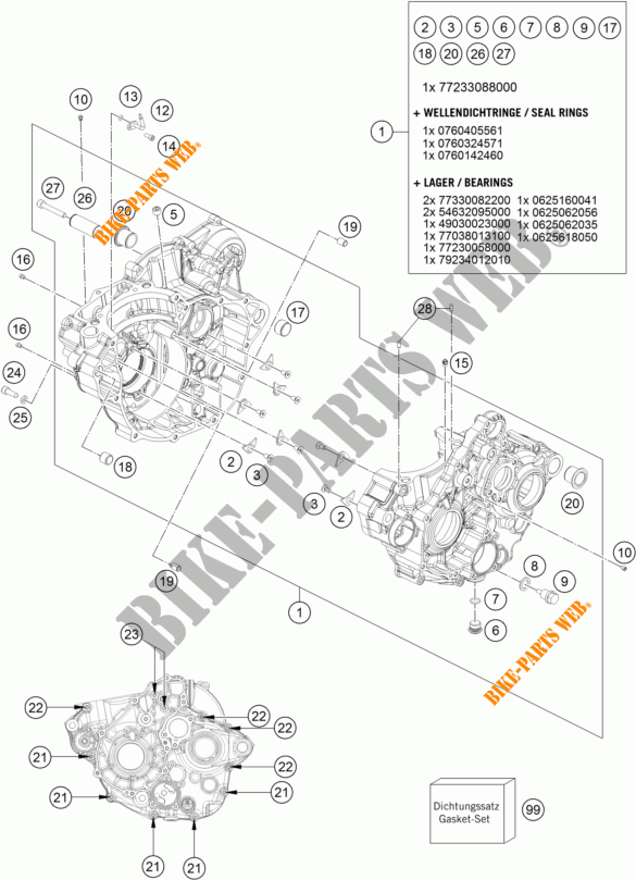 CARTER MOTORE per KTM 350 EXC-F 2019