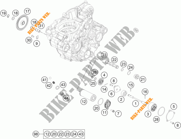 POMPA OLIO per KTM 350 EXC-F 2019