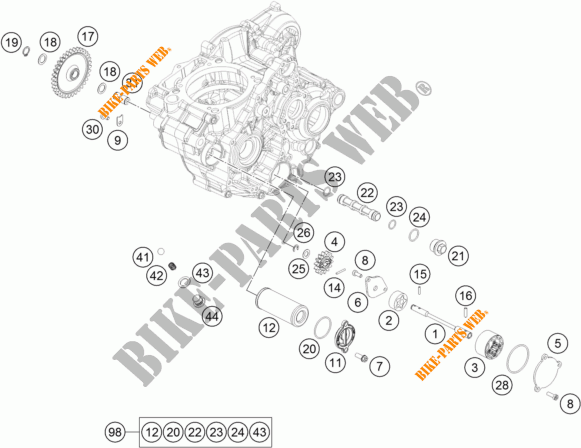 POMPA OLIO per KTM 350 EXC-F 2017