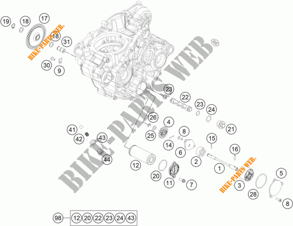 POMPA OLIO per KTM 350 EXC-F 2017