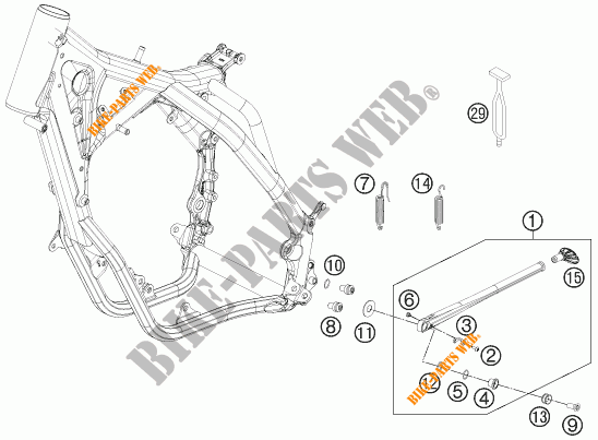 CAVALLETTO LATERALE / CENTRALE per KTM 250 EXC 2016