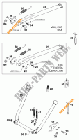 CAVALLETTO LATERALE / CENTRALE per KTM 250 EXC 2000