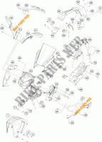 PLASTICHE per KTM RC 125 WHITE ABS 2016