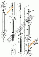 FORCELLA ANTERIORE (COMPONENTI) per KTM 380 SX 2001