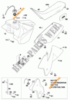 SERBATOIO / SELLA per KTM 380 SX 2000