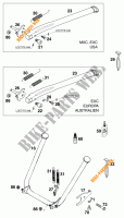 CAVALLETTO LATERALE / CENTRALE per KTM 380 SX 2000