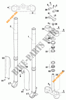 FORCELLA ANTERIORE / PIASTRA STERZO INFERIORE per KTM 380 SX 2000