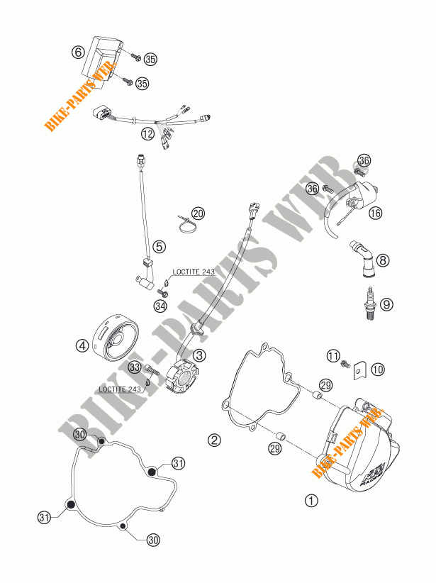 ACCENSIONE per KTM 250 SXS-F 2006
