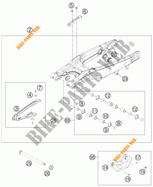 FORCELLONE per KTM 250 SX-F ROCZEN REPLICA 2012