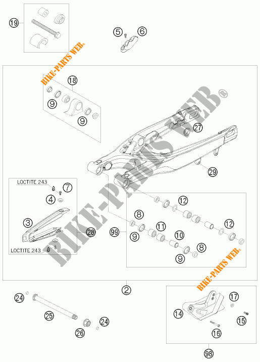 FORCELLONE per KTM 250 SX-F FACTORY REPLICA MUSQUIN EDITION 2010