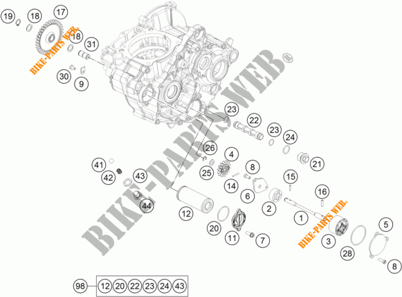 POMPA OLIO per KTM 250 SX-F 2018