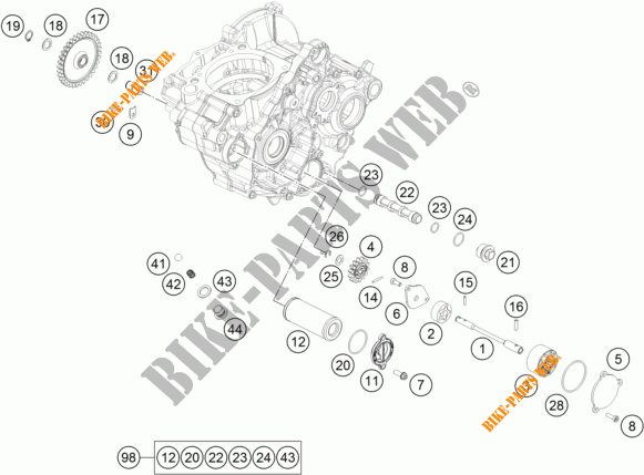 POMPA OLIO per KTM 250 SX-F 2017