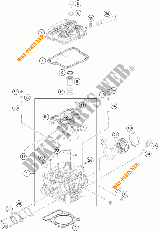 TESTA CILINDRO per KTM 250 SX-F 2015
