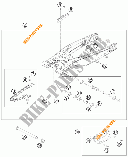 FORCELLONE per KTM 250 SX-F 2012