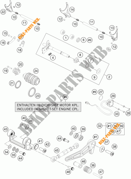 SELETTORE CAMBIO per KTM 1290 SUPER DUKE R SPECIAL EDITION ABS 2016