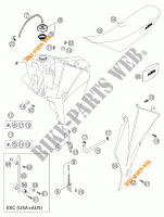 SERBATOIO / SELLA per KTM 125 SXS 2004