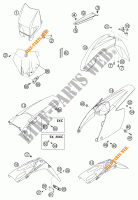PLASTICHE per KTM 125 SXS 2003