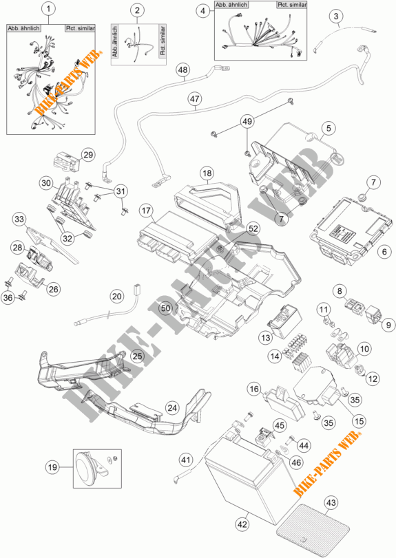 IMPIANTO ELETTRICO per KTM 1290 SUPER DUKE R SPECIAL EDITION ABS 2016
