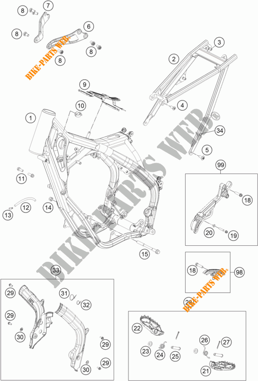 TELAIO per KTM 125 SX 2018