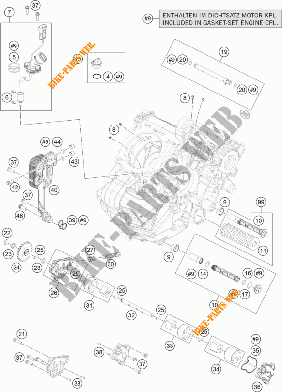 POMPA OLIO per KTM 1290 SUPER DUKE R SPECIAL EDITION ABS 2016