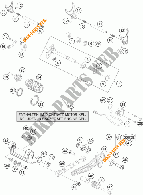 SELETTORE CAMBIO per KTM 1290 SUPER DUKE R SPECIAL EDITION ABS 2016