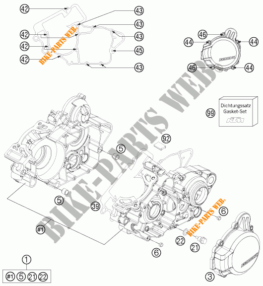 CARTER MOTORE per KTM 125 SX 2014