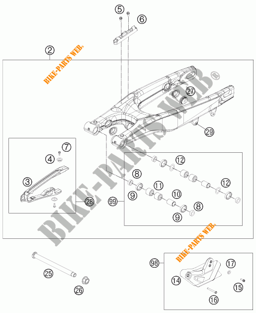 FORCELLONE per KTM 125 SX 2012