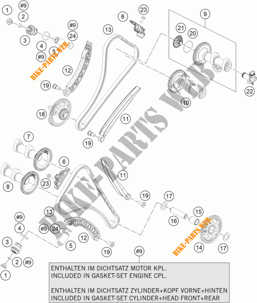 DISTRIBUZIONE  per KTM 1290 SUPER DUKE R SPECIAL EDITION ABS 2016