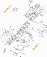 PLASTICHE per KTM 1290 SUPER DUKE R WHITE 2018