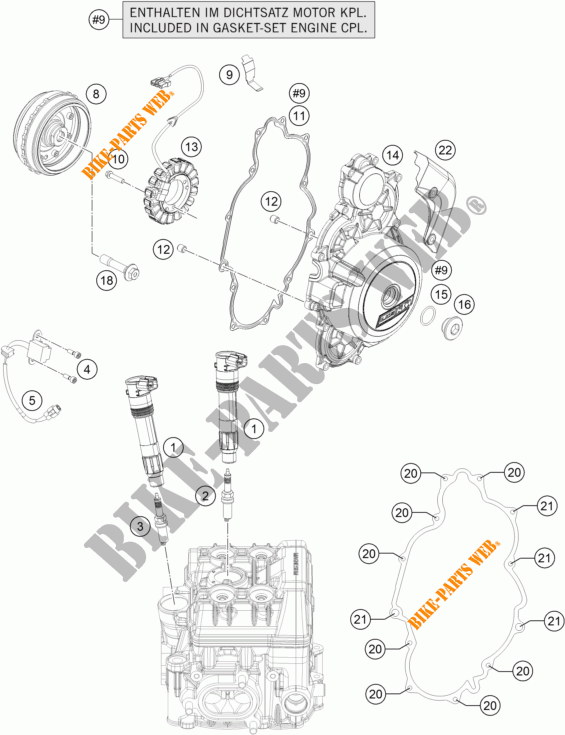 ACCENSIONE per KTM 1290 SUPER DUKE R WHITE 2018