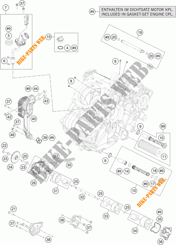 POMPA OLIO per KTM 1290 SUPER DUKE R WHITE 2018