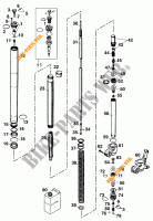 FORCELLA ANTERIORE (COMPONENTI) per KTM 125 SX 2001