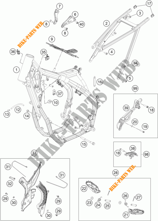 TELAIO per KTM 450 SX-F FACTORY EDITION 2018